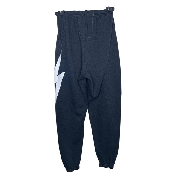 Aviator Nation White Lightning BOLT Sweatpants Navy Blue Small - Picture 5 of 14